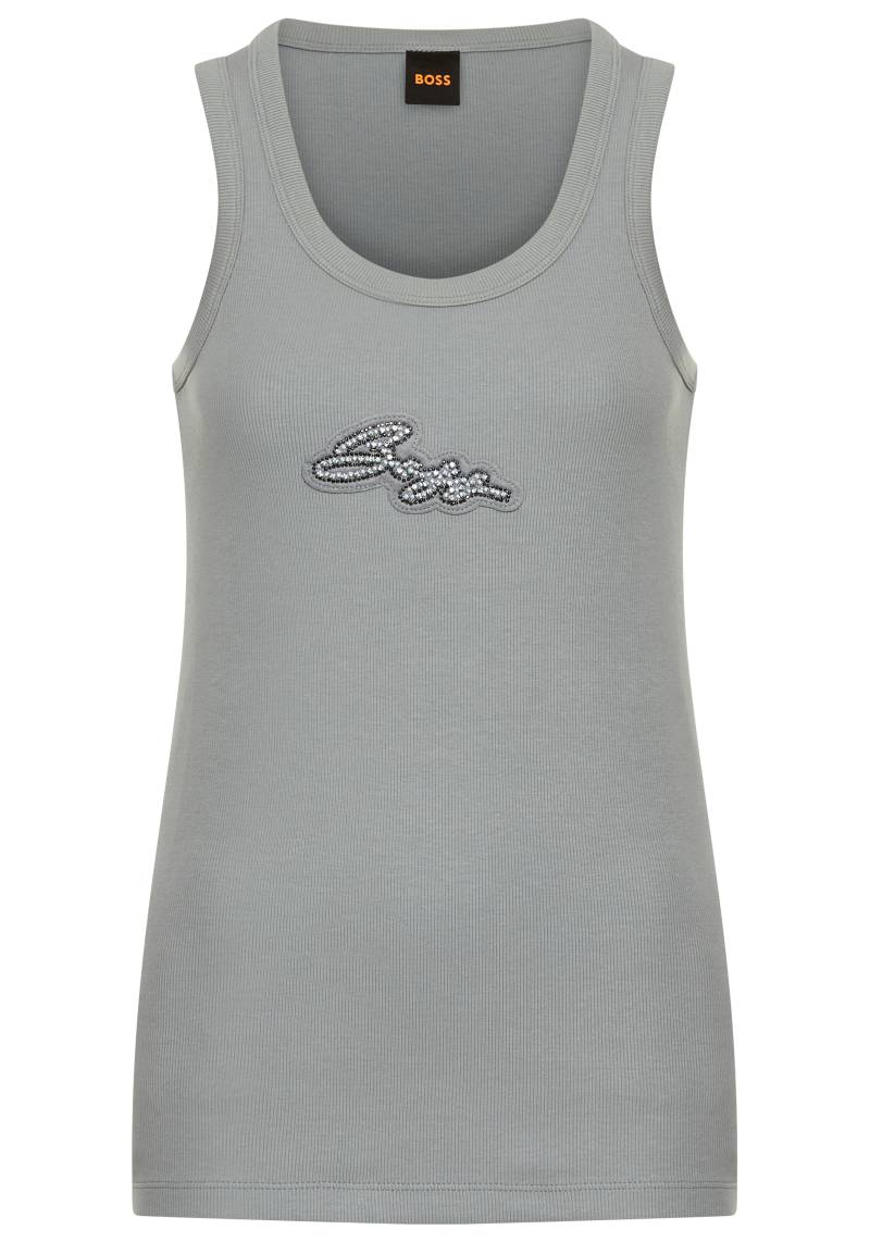 BOSS ORANGE Ripptanktop »Ematite Stonebadge Premium Damenmode« von Boss Orange