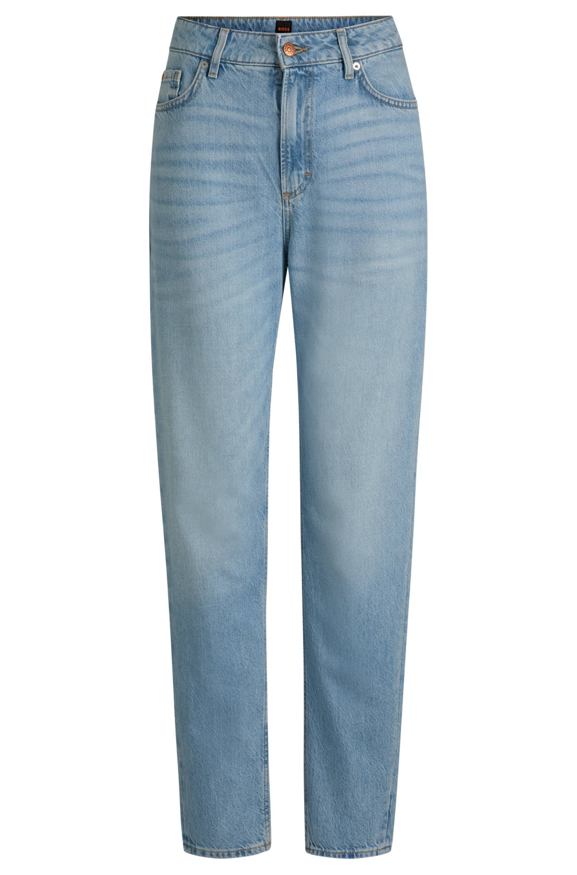 BOSS ORANGE Straight-Jeans »Ruth High Rise Hochbund High Waist Premium Denim Jeans«, mit Logoschriftzug, Five-Pocket-Style, gerade Form BOSS ORANGE Straight-Jeans »Ruth High Rise Hochbund High Waist Premium Denim Jeans«, mit Logoschriftzug, Five-Pocket-Style, gerade Form von Boss Orange