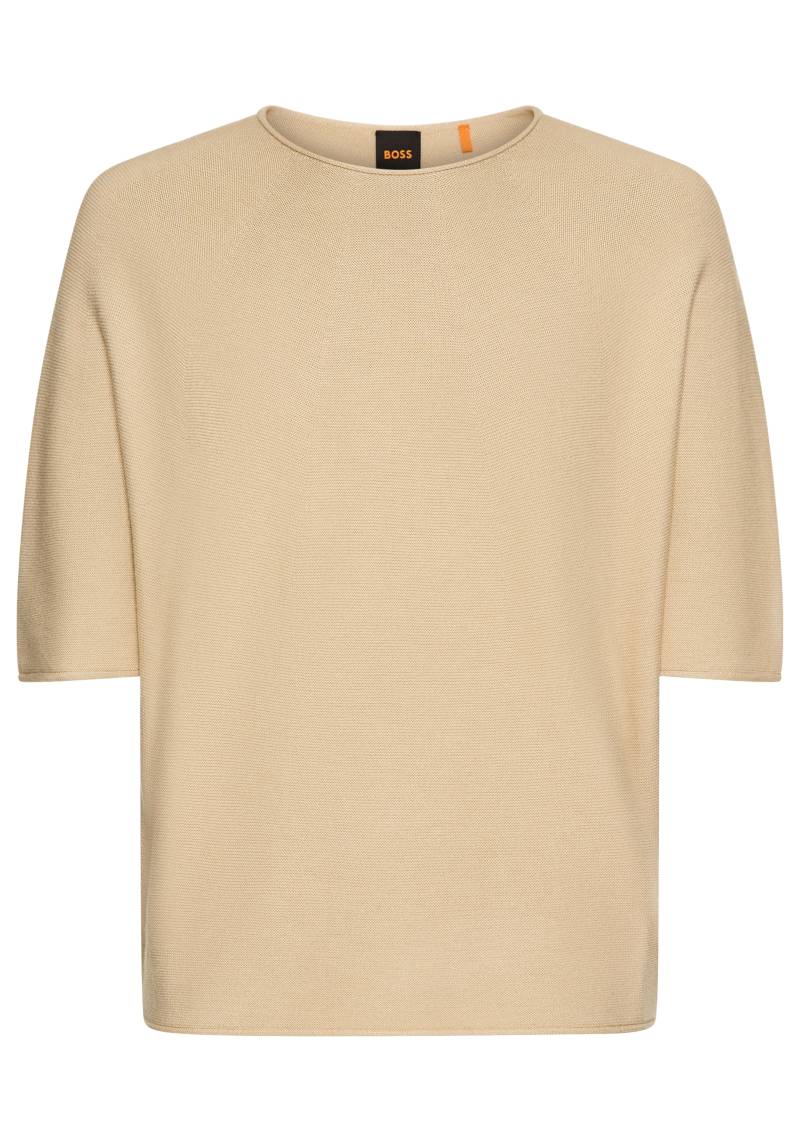 BOSS ORANGE Strickpullover »C_Flambers«, mit BOSS Logo-Charm, 3D Strickoptik von Boss Orange