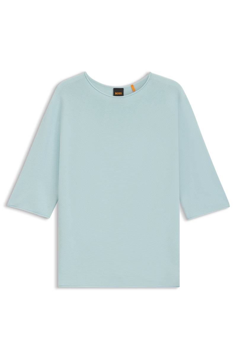 BOSS ORANGE Strickpullover »C_Flambers«, mit BOSS Logo-Charm, 3D Strickoptik von Boss Orange