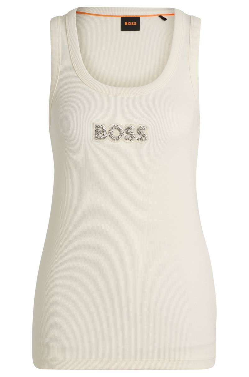 BOSS ORANGE Tanktop »C_Ematite_stonebadge«, mit BOSS Stickerei aus Glitzersteinen von Boss Orange