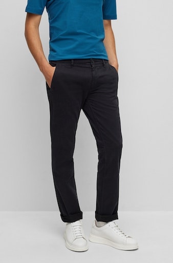 BOSS ORANGE Webhose »Schino-Slim D«, mit aufgesticktem Logo von Boss Orange
