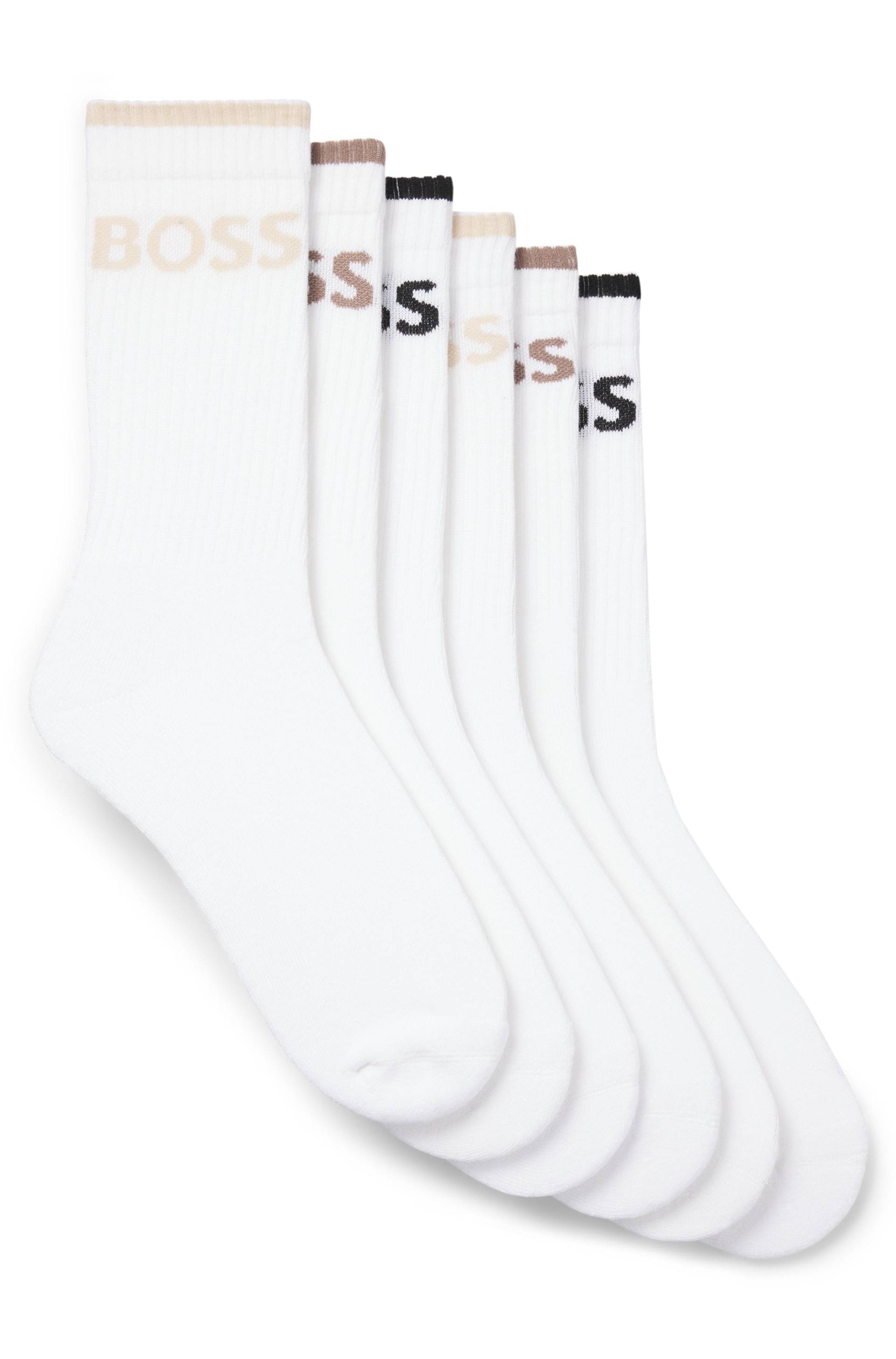 BOSS Businesssocken »6P QS Stripe CC«, (Packung, 6 Paar, 6er), mit BOSS Schriftzug von Boss