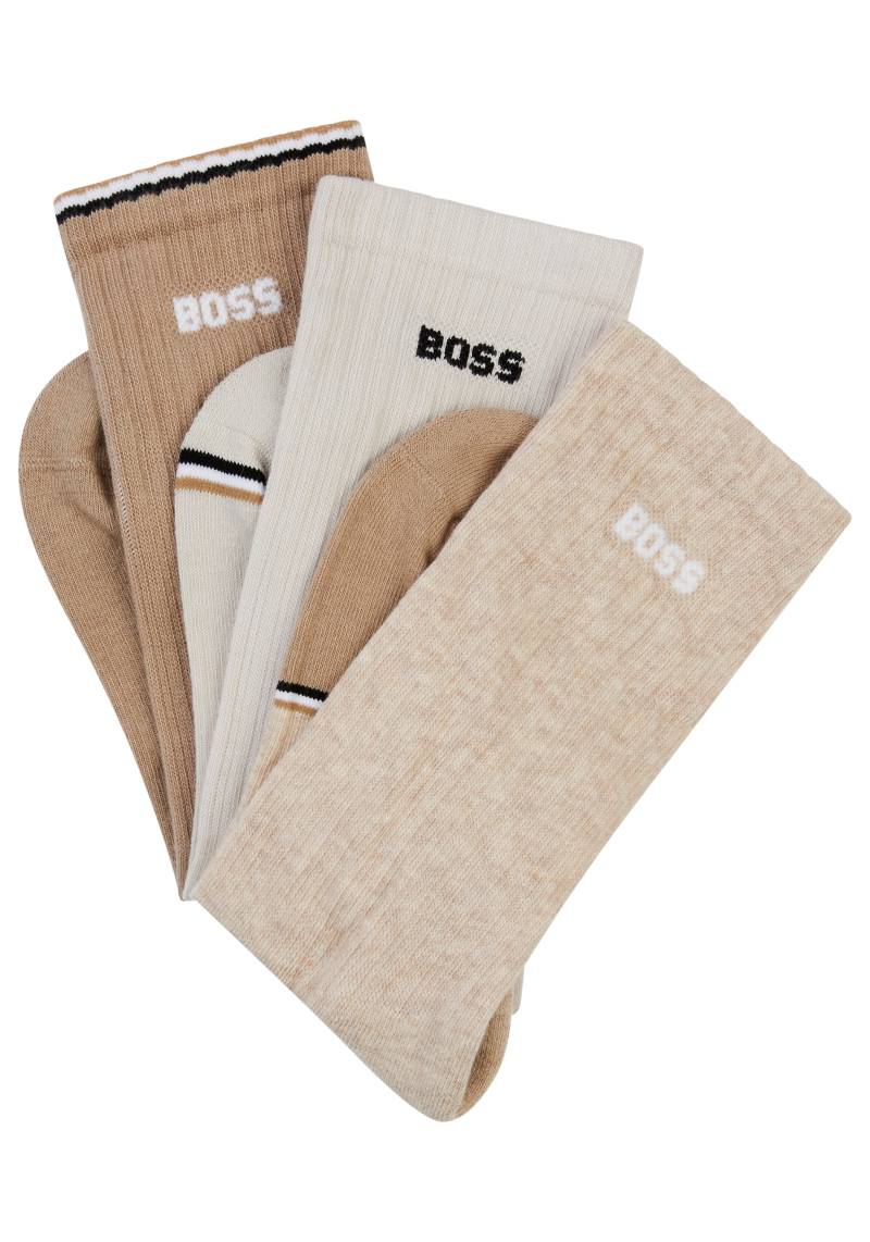 BOSS Freizeitsocken »3PQSRibColorblock«, (3 Paar), Mit BOSS Logoschriftzug von Boss