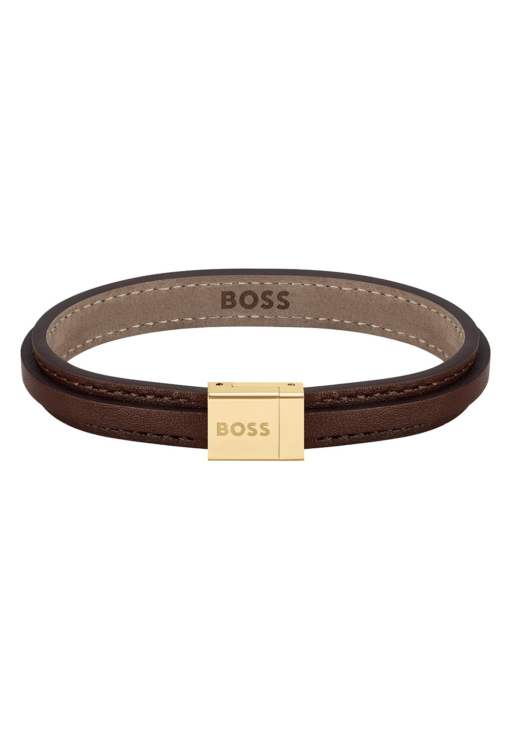 BOSS Armband »Schmuck Edelstahl Armschmuck Lederarmband GROVER« von Boss