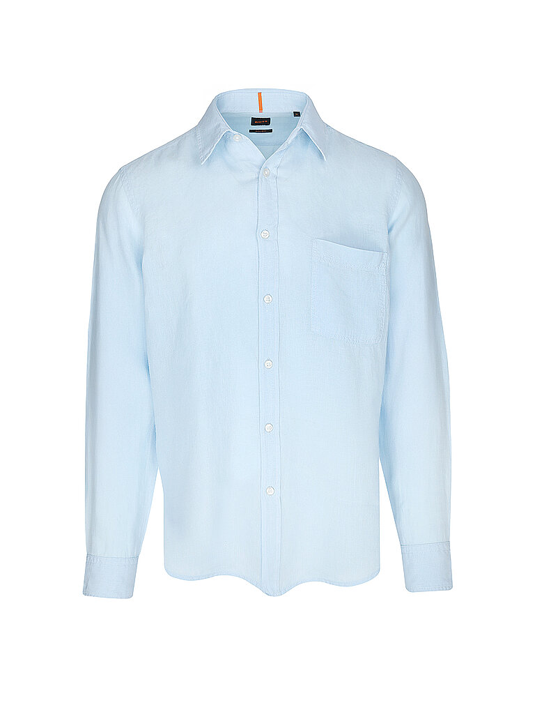 BOSS Leinenhemd Regular Fit RELEGANT hellblau | L von Boss