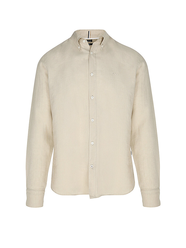 BOSS Leinenhemd Slim Fit H-ROAN beige | XXL von Boss