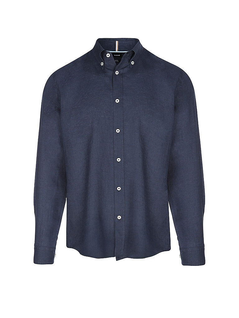 BOSS Leinenhemd Slim Fit H-ROAN dunkelblau | XXXL BOSS Leinenhemd Slim Fit H-ROAN dunkelblau | XXXL von Boss