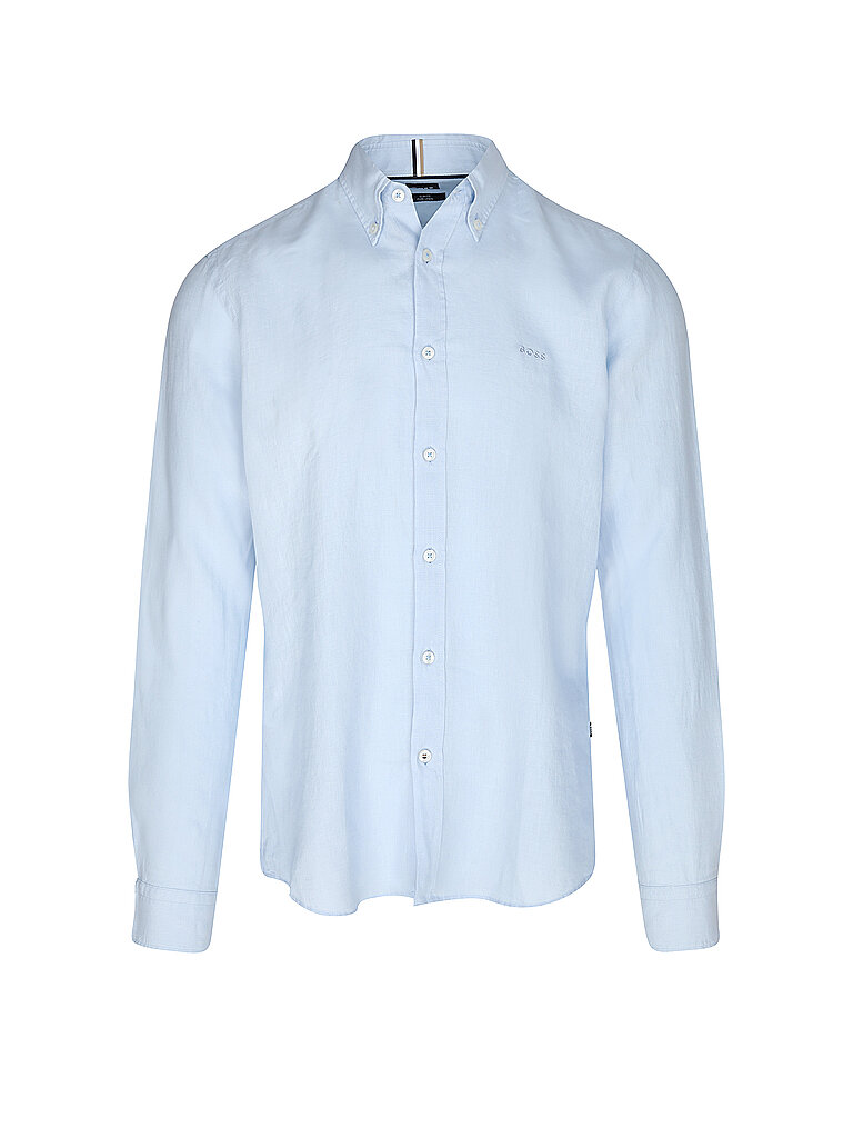 BOSS Leinenhemd Slim Fit H-ROAN hellblau | XXXL von Boss