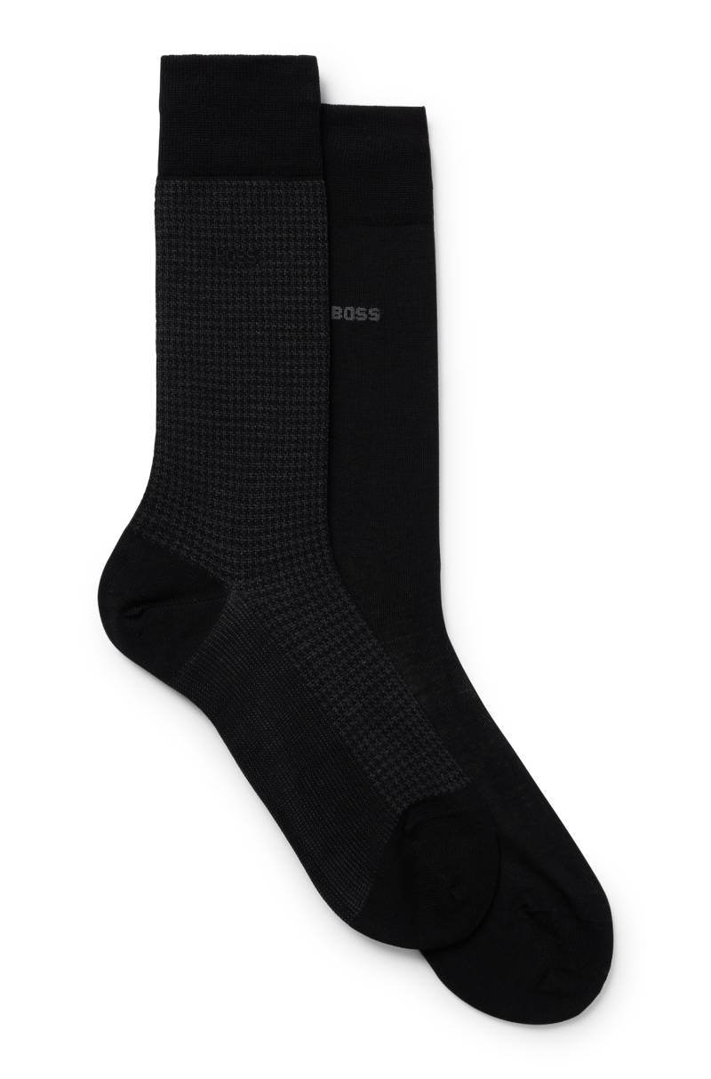 BOSS Socken »2P Houndstooth MC«, (Packung, 2 Paar, 2er Pack), mit eingesticktem Markenlogo von Boss