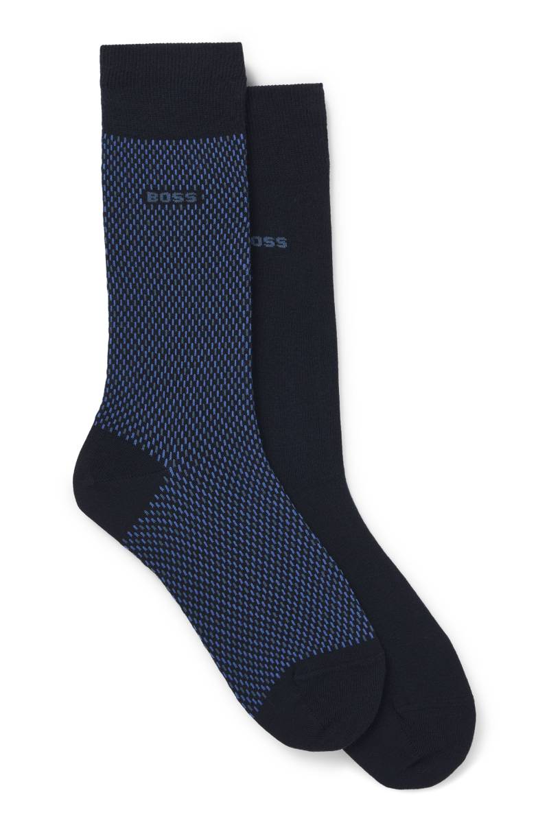 BOSS Socken »2P RS Minipattern CC«, (Packung, 2er Pack), mit BOSS Schriftzug von Boss