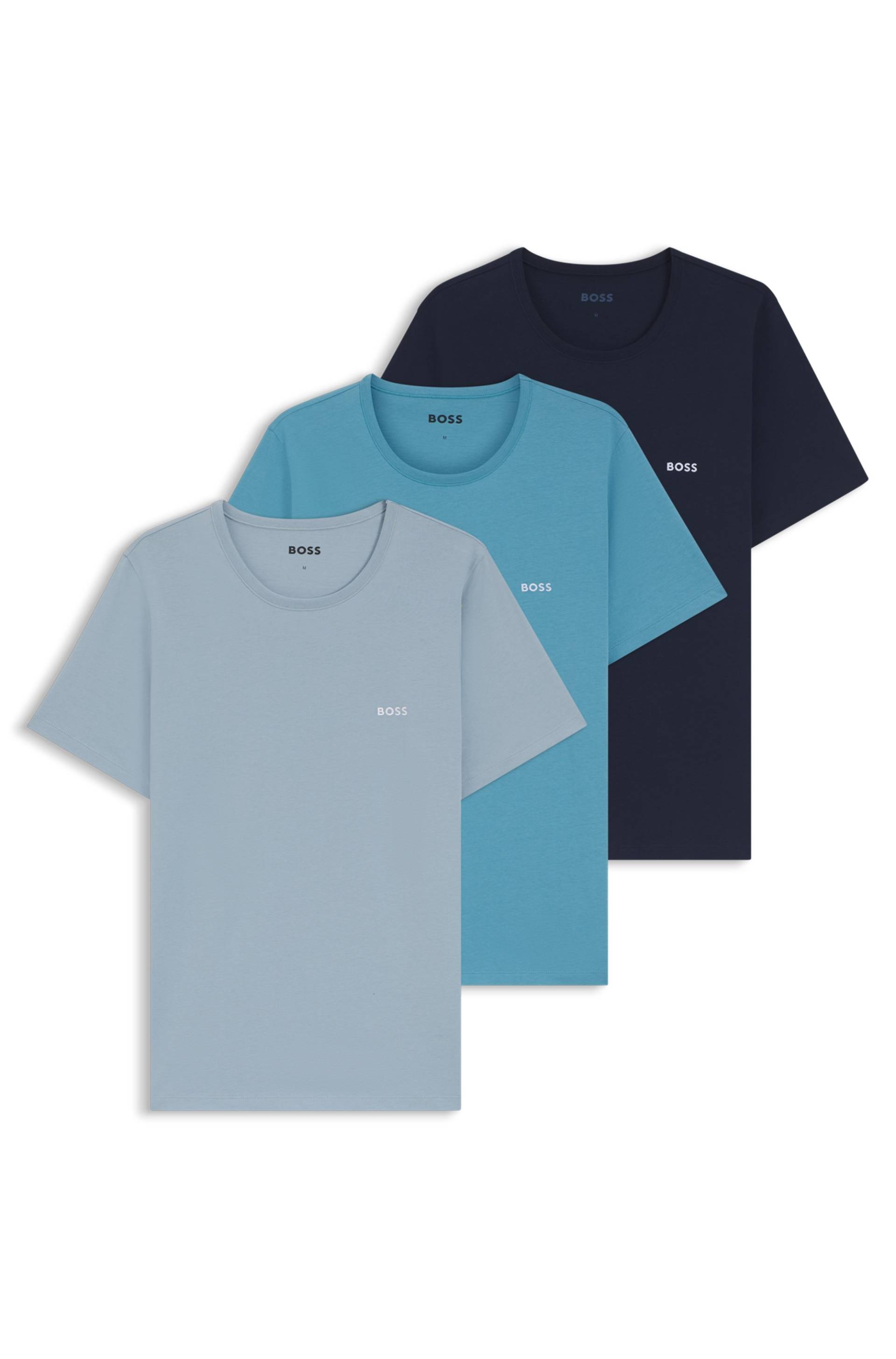 BOSS T-Shirt »TShirtRN 3P Classic«, (3 tlg.), mit Logostickerei von Boss