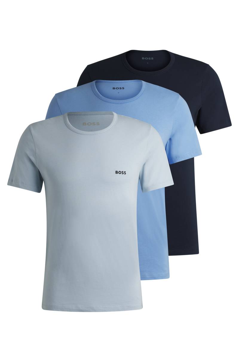 BOSS T-Shirt »TShirtRN 3P Classic«, (3 tlg.), mit Logostickerei von Boss
