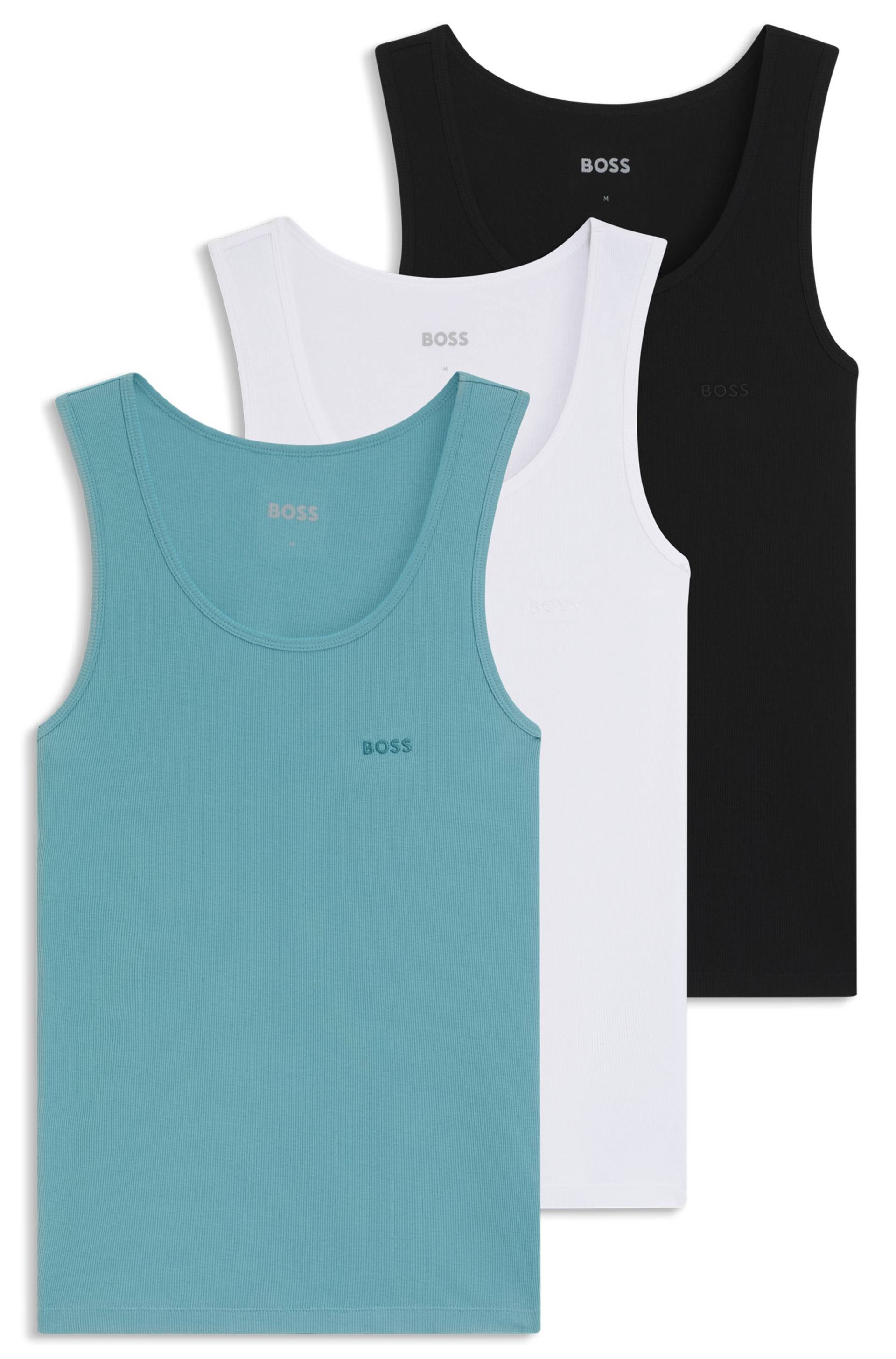 BOSS Tanktop »3P RibClassic BOSS ONE x David Beckham«, Ton in Ton Stickerei auf der Brust BOSS Tanktop »3P RibClassic BOSS ONE x David Beckham«, Ton in Ton Stickerei auf der Brust von Boss
