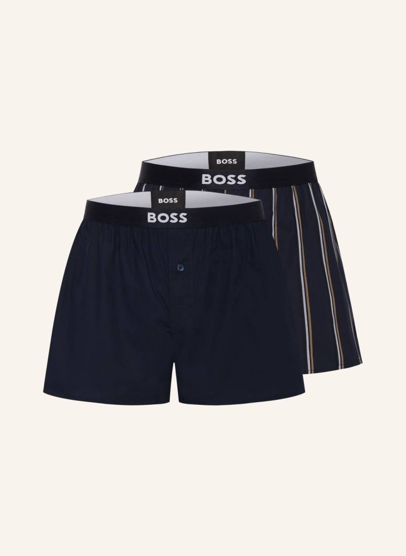 Boss 2er-Pack Web-Boxershorts blau von Boss