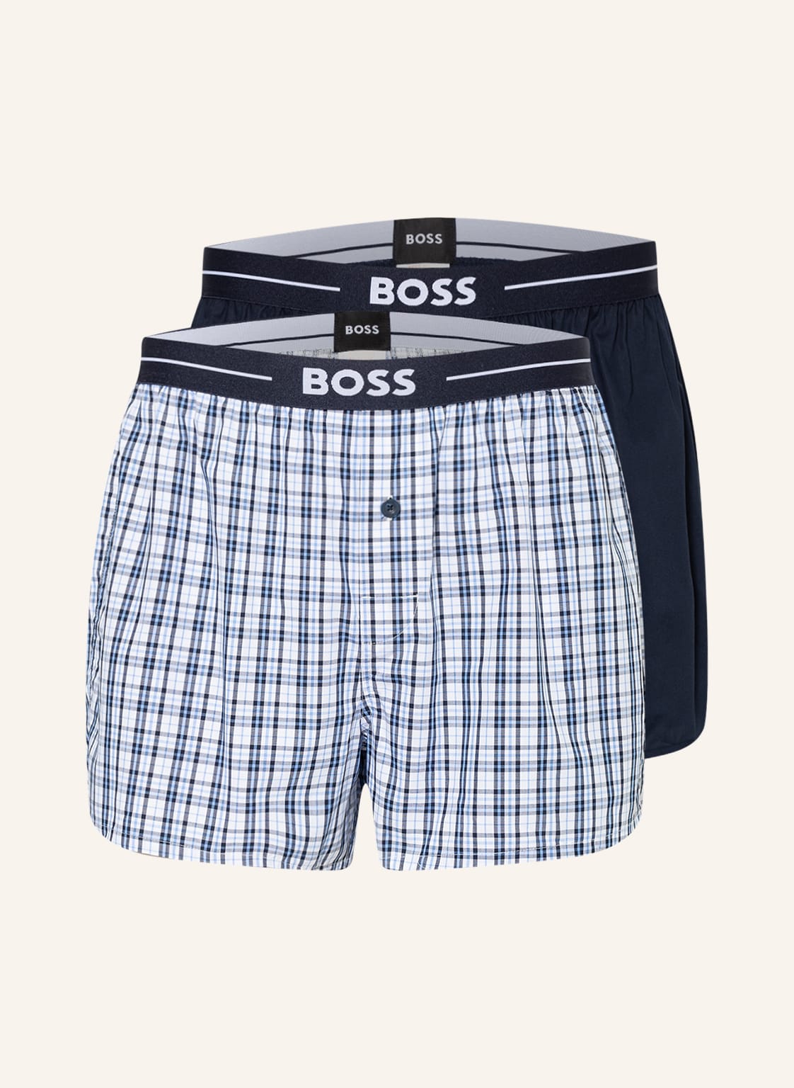 Boss 2er-Pack Web-Boxershorts blau von Boss