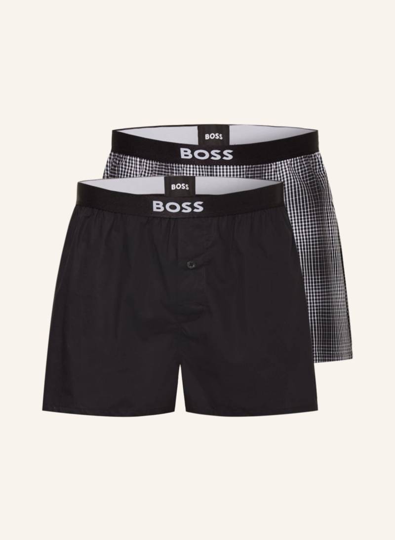 Boss 2er-Pack Web-Boxershorts schwarz von Boss