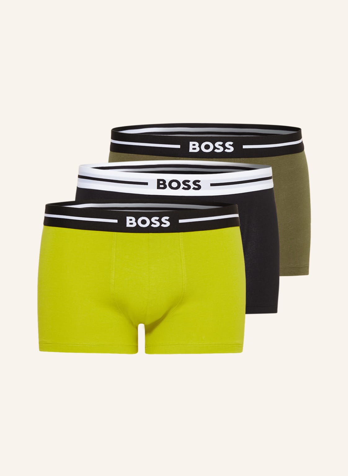 Boss 3er-Pack Boxershorts Bold gelb von Boss