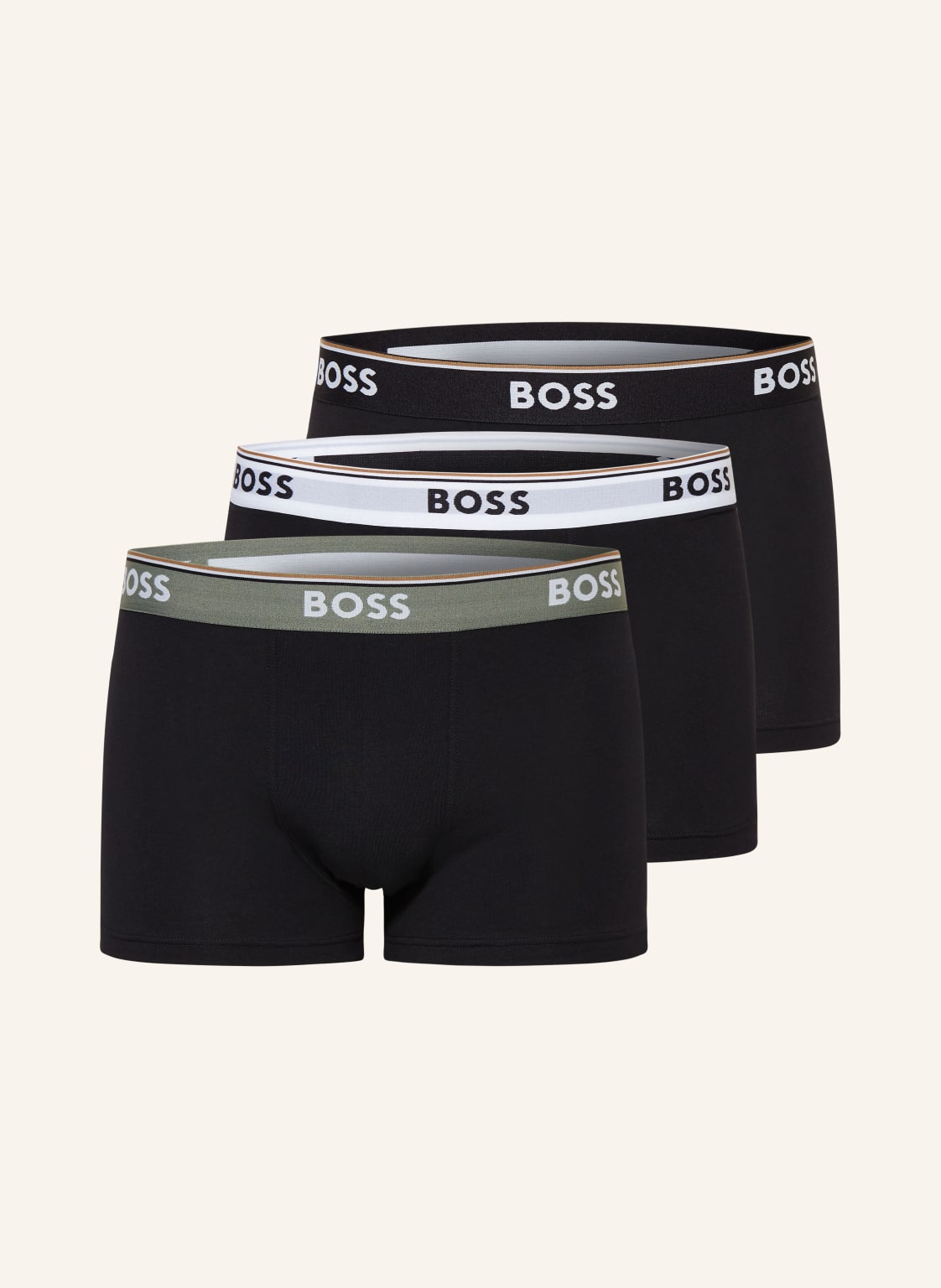 Boss 3er-Pack Boxershorts Power Eosp schwarz von Boss