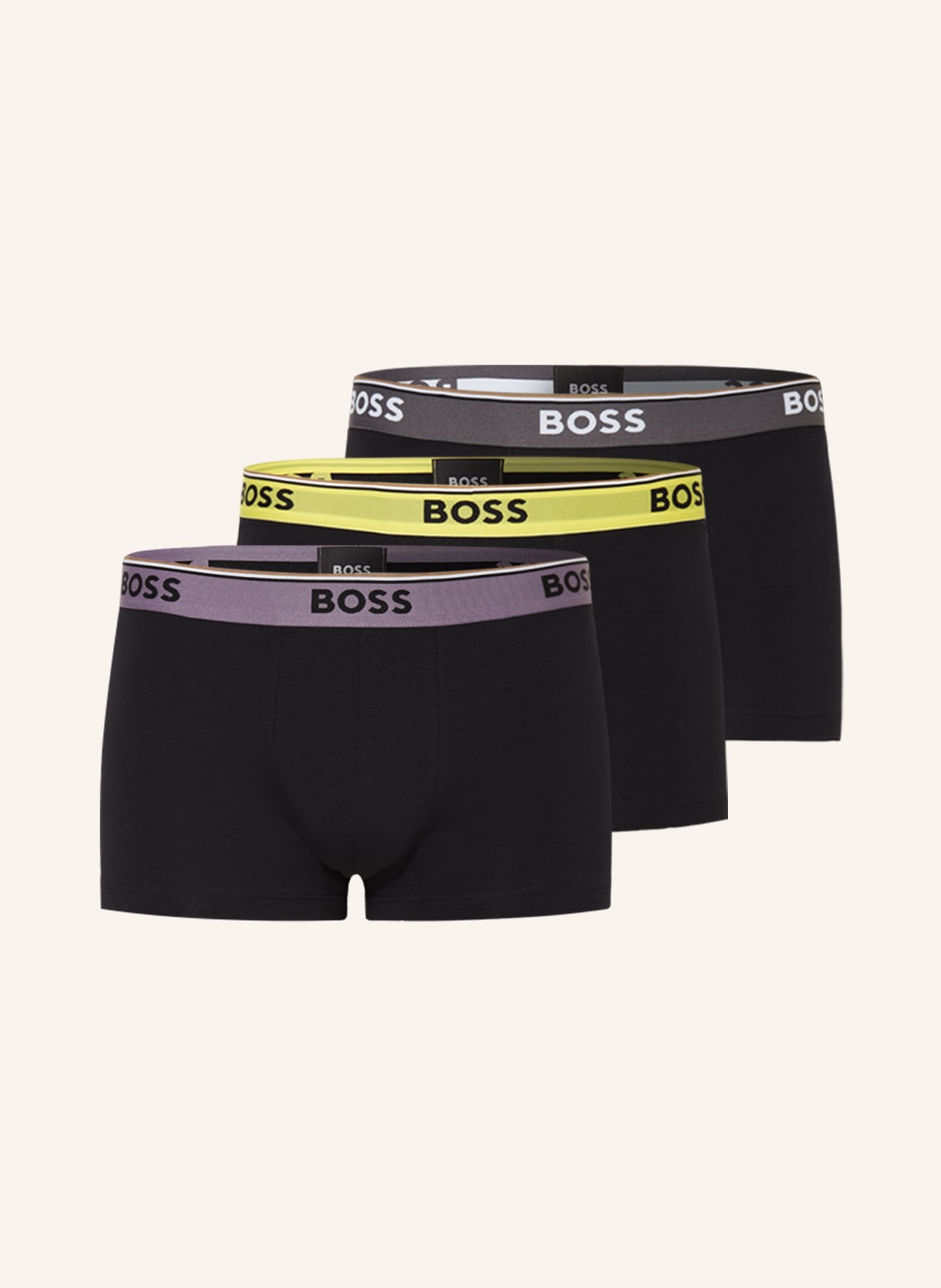 Boss 3er-Pack Boxershorts Power schwarz von Boss