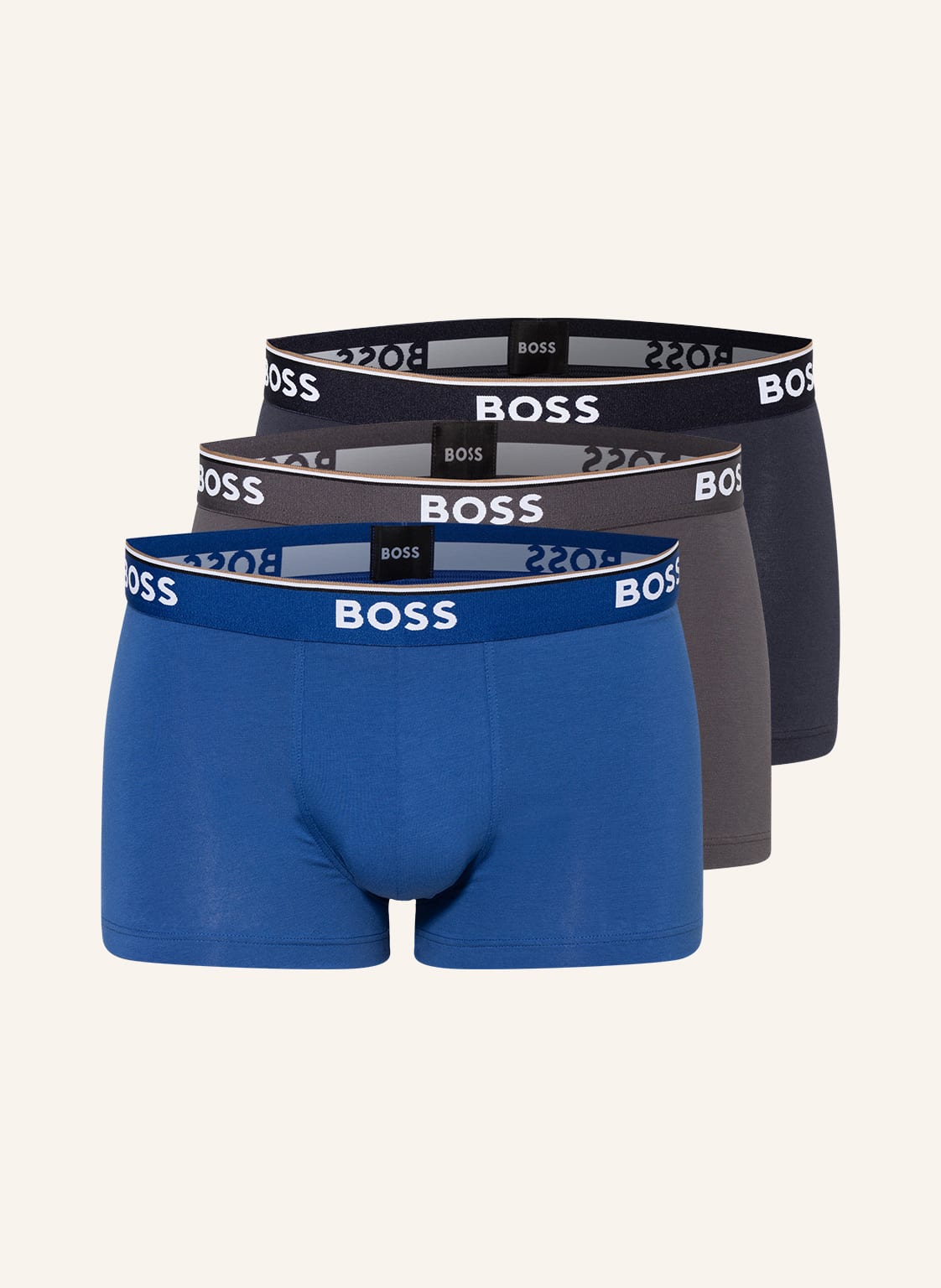 Boss 3er-Pack Boxershorts blau von Boss