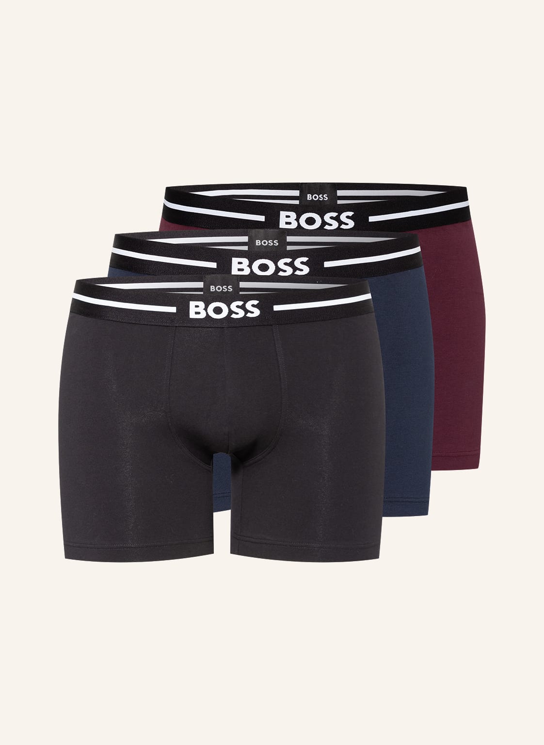 Boss 3er-Pack Boxershorts blau von Boss