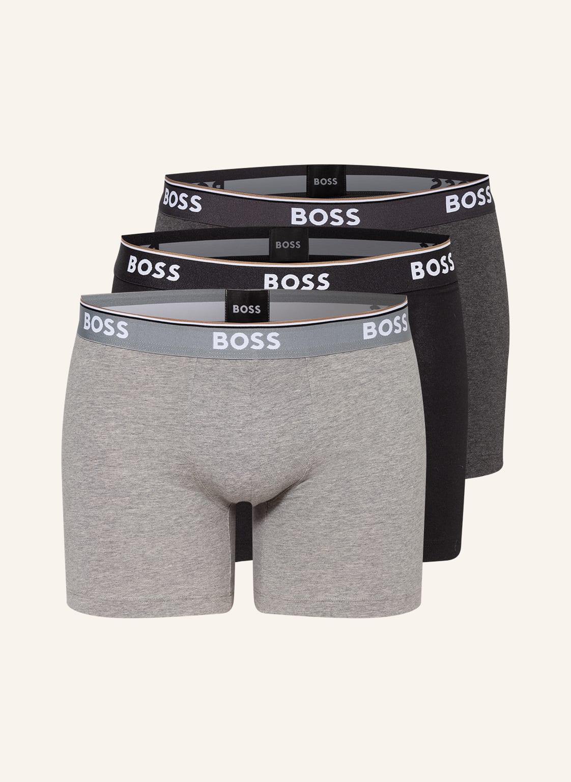 Boss 3er-Pack Boxershorts grau von Boss