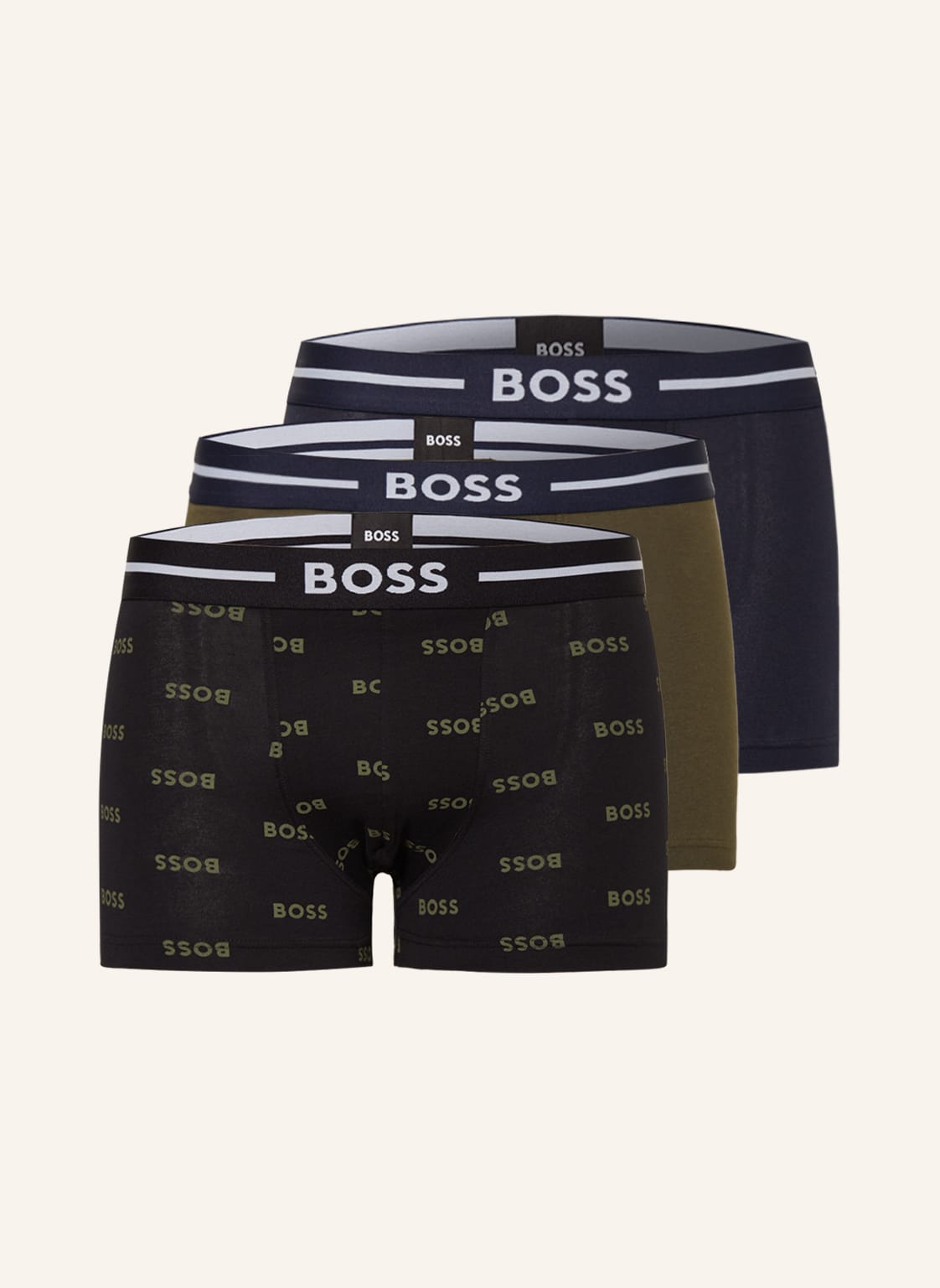 Boss 3er-Pack Boxershorts gruen von Boss