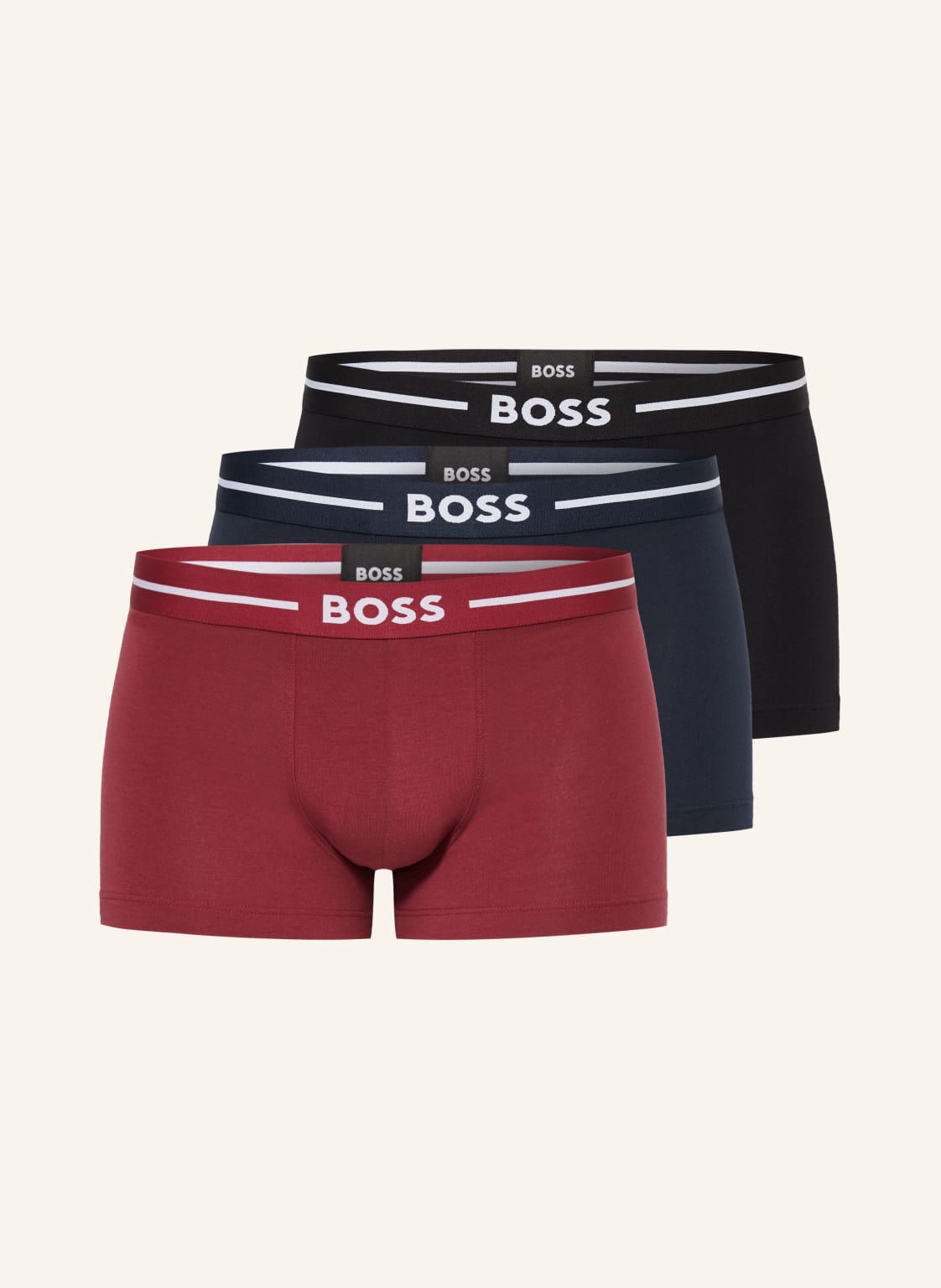Boss 3er-Pack Boxershorts rot von Boss