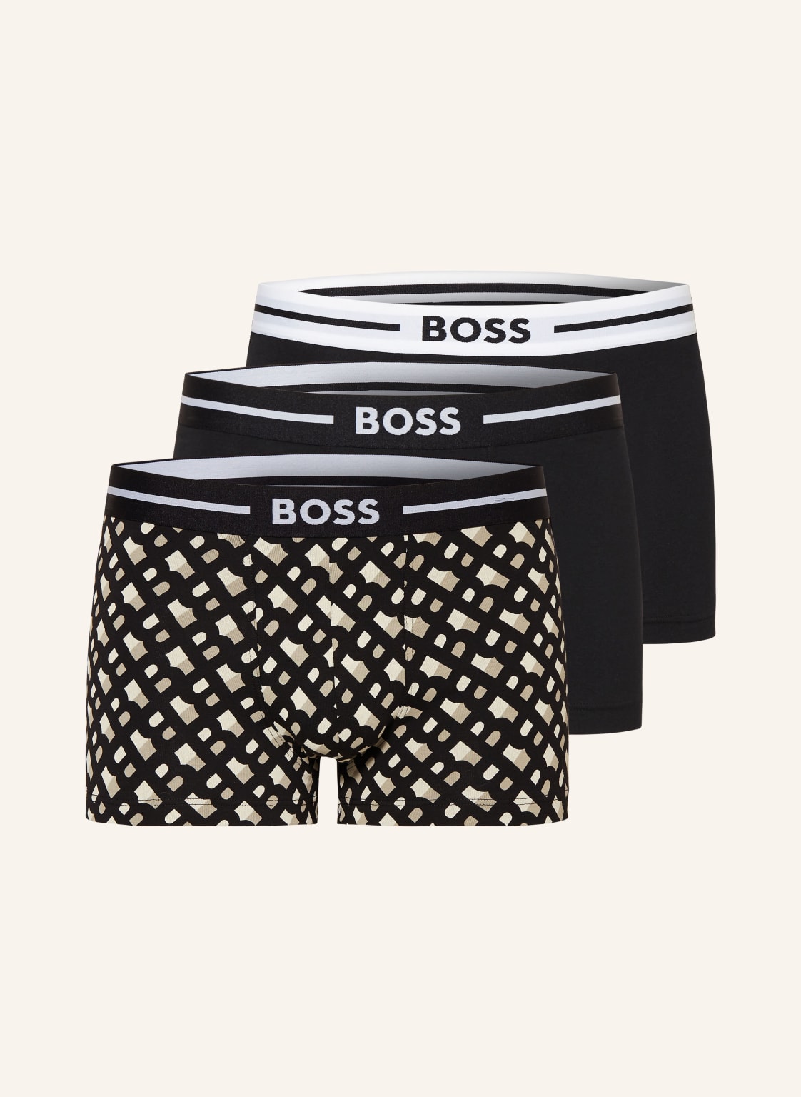 Boss 3er-Pack Boxershorts schwarz von Boss