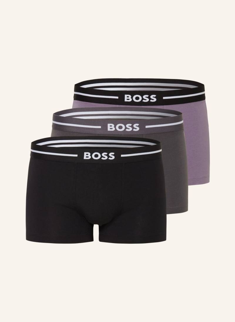Boss 3er-Pack Boxershorts lila von Boss
