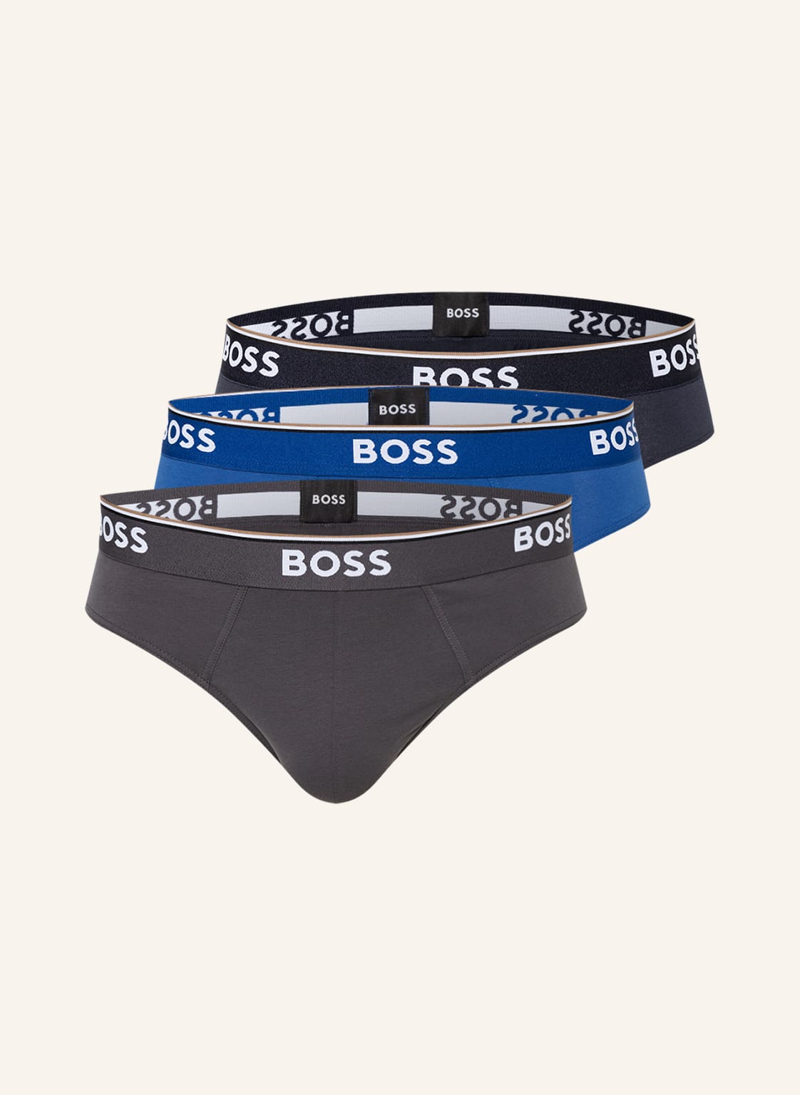 Boss 3er-Pack Slips blau von Boss