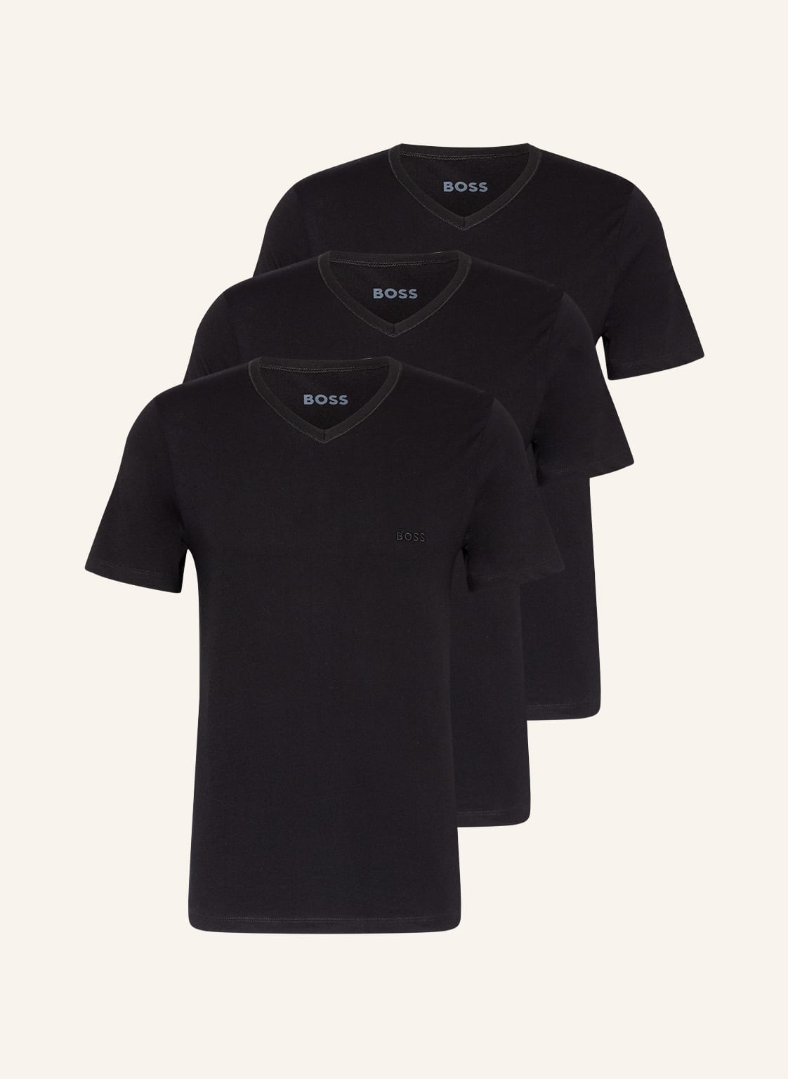 Boss 3er-Pack V-Shirts schwarz von Boss