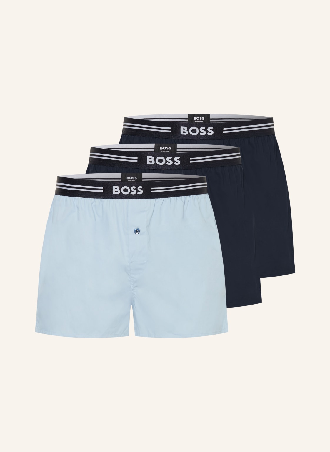 Boss 3er-Pack Web-Boxershorts blau von Boss