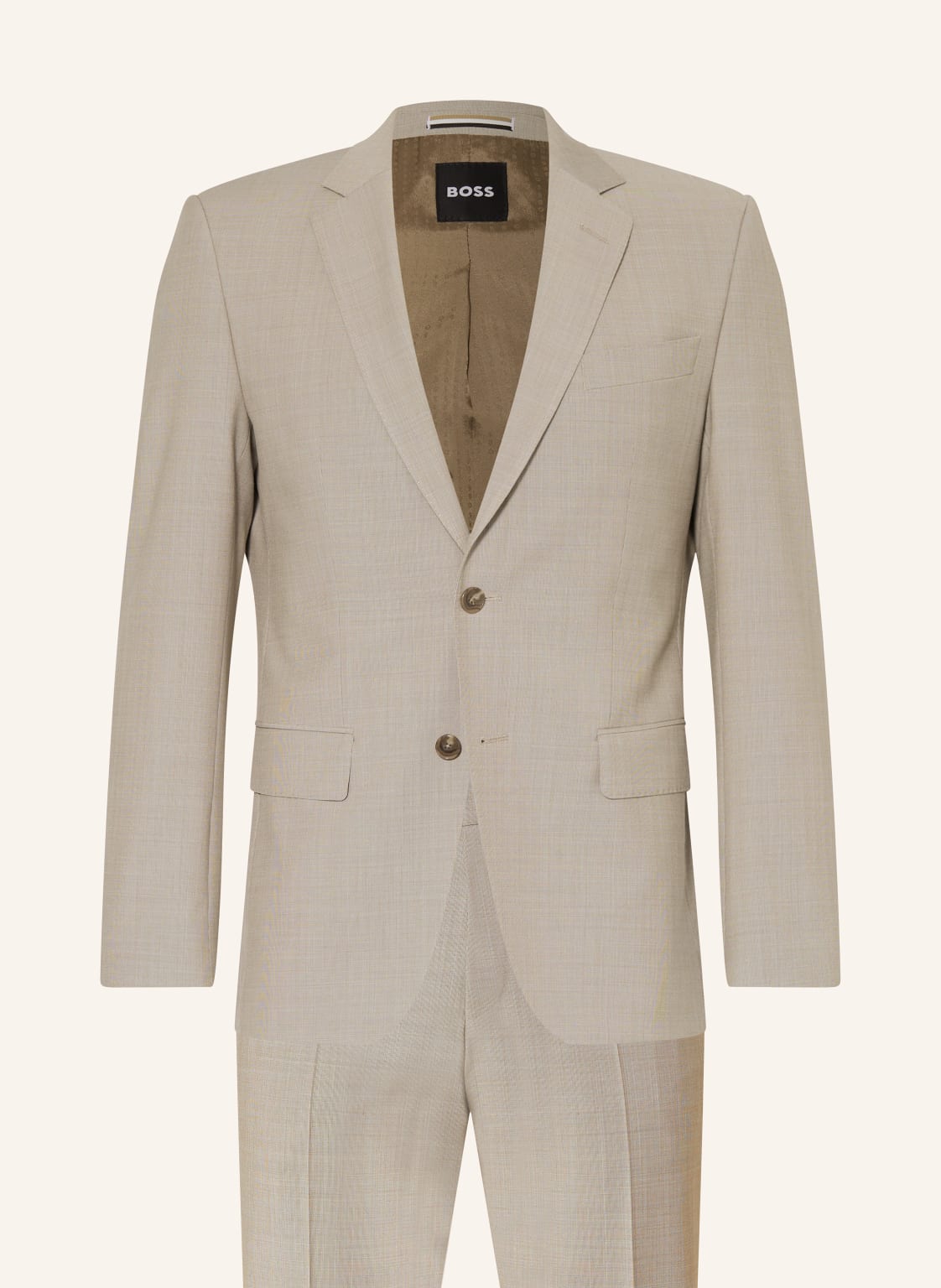 Boss Anzug Huge Slim Fit beige von Boss