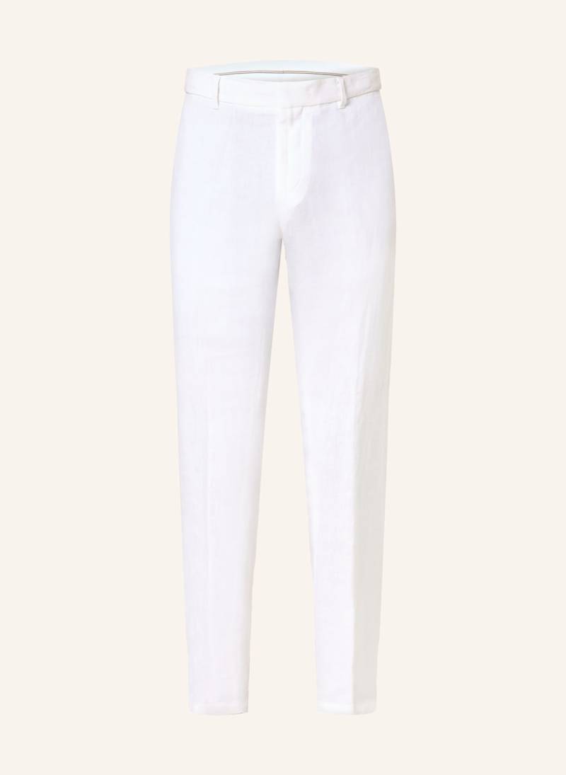 Boss Anzughose Genius Slim Fit Aus Leinen weiss von Boss