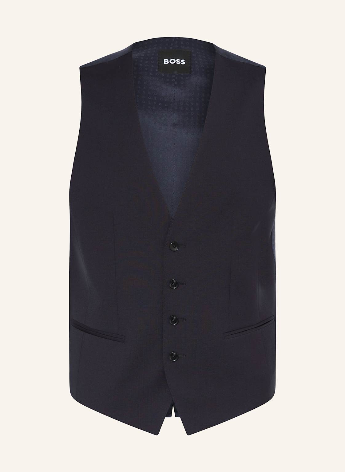 Boss Anzugweste Huge Slim Fit blau von Boss