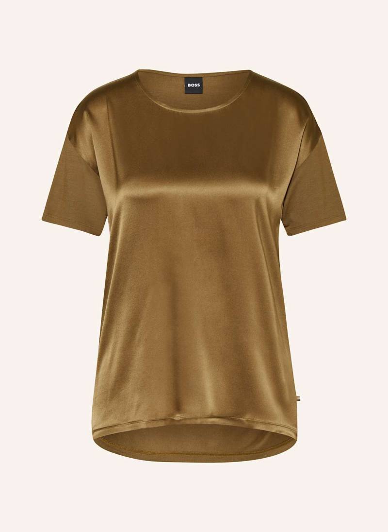 Boss Blusenshirt Esandy Im Materialmix Mit Seide beige von Boss
