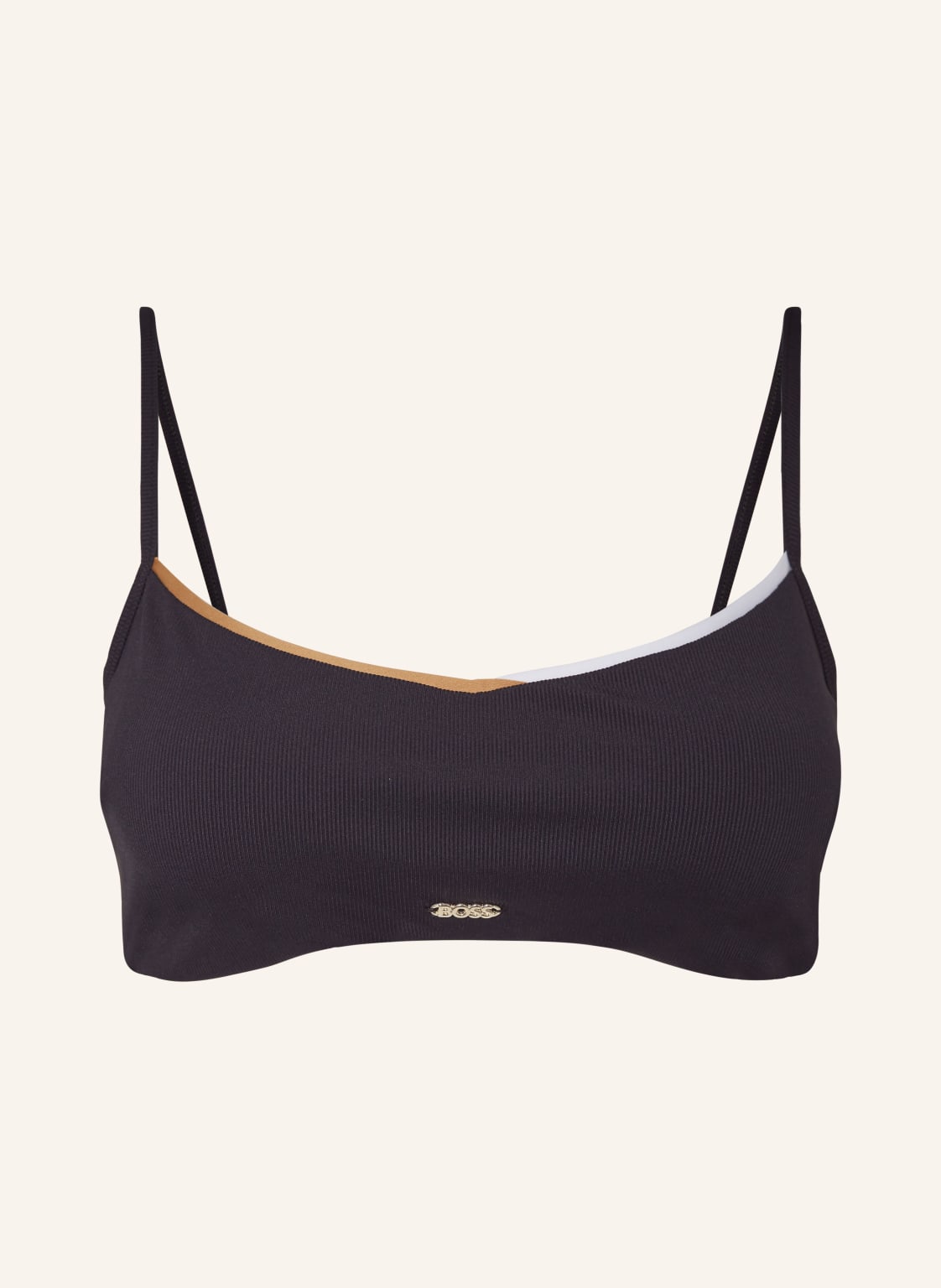 Boss Bralette-Bikini-Top Bianca schwarz von Boss