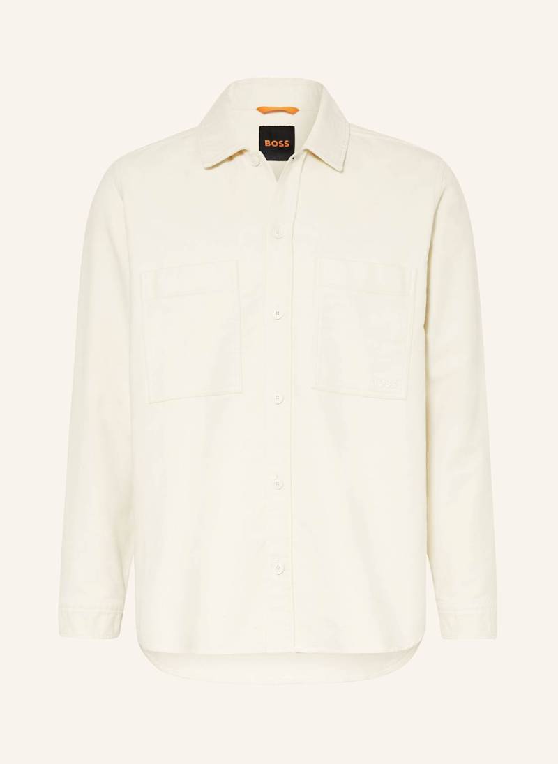 Boss Flanell-Overshirt Luwe weiss von Boss