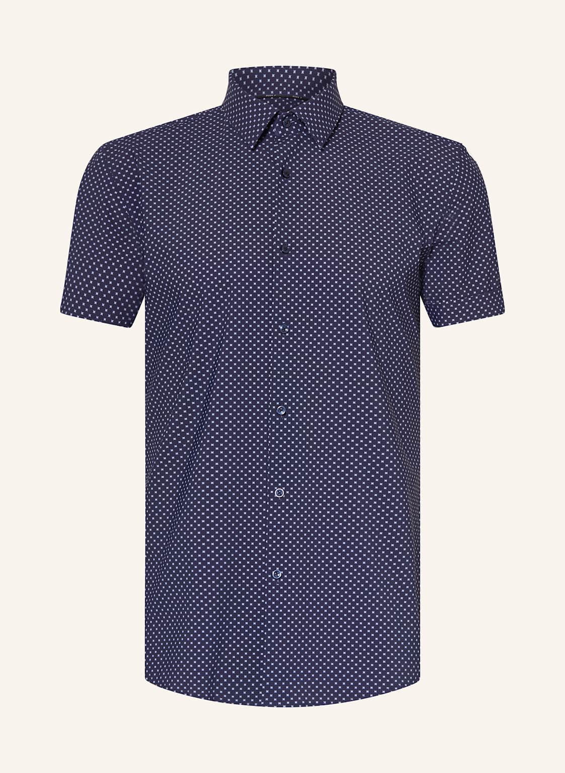 Boss Kurzarm-Hemd Hank Slim Fit blau Boss Kurzarm-Hemd Hank Slim Fit blau von Boss