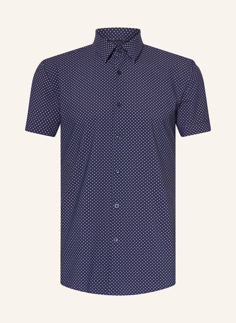 Boss Kurzarm-Hemd Hank Slim Fit blau von Boss