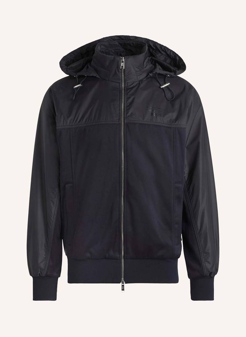 Boss Jacke Steele Im Materialmix blau von Boss