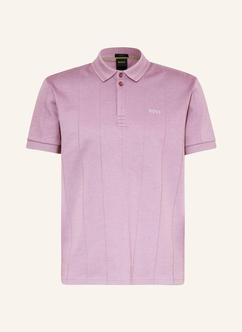 Boss Jersey-Poloshirt Paddy Curved Regular Fit rosa von Boss