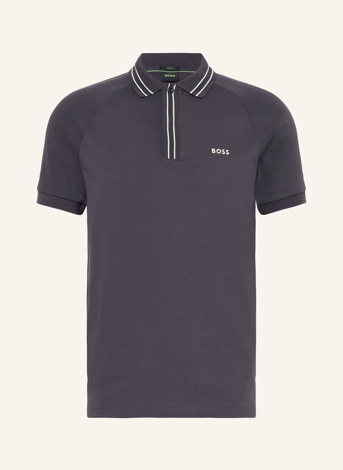 Boss Jersey-Poloshirt Paule Slim Fit grau von Boss