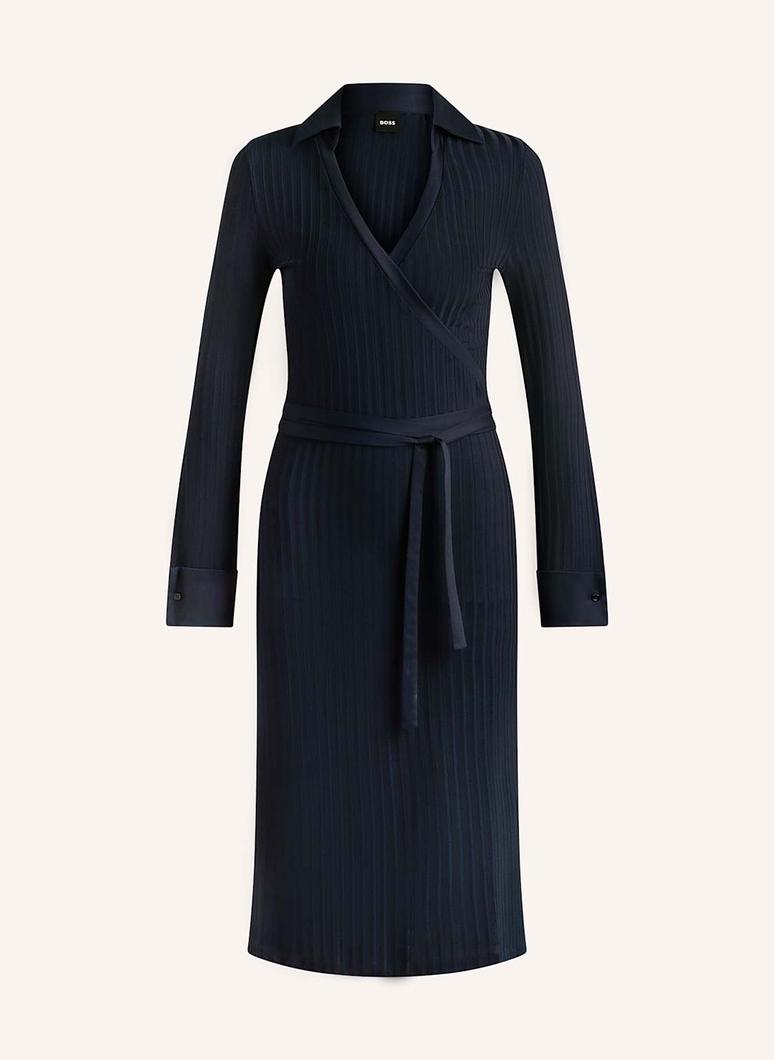 Boss Kleid Ellarie In Wickeloptik blau Boss Kleid Ellarie In Wickeloptik blau von Boss