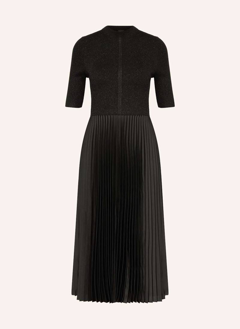 Boss Kleid Fireanami Im Materialmix Mit Plissees schwarz von Boss