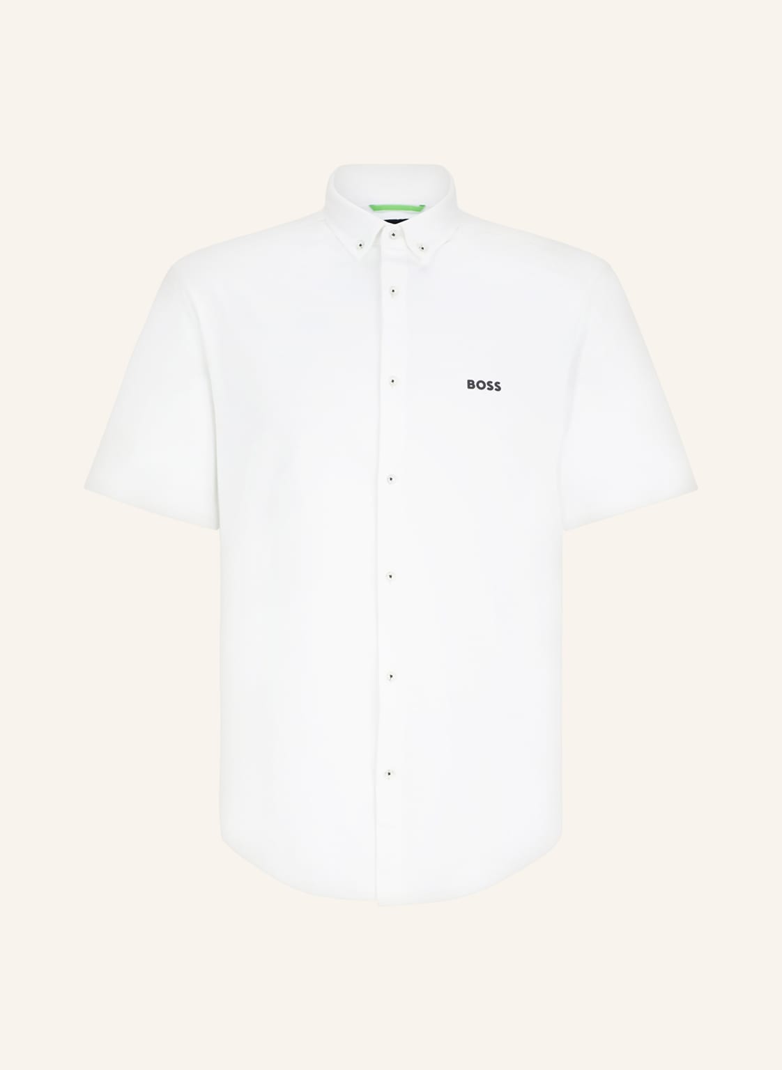 Boss Kurzarm-Hemd Motion Regular Fit Aus Jersey weiss von Boss