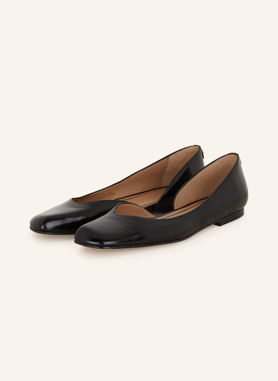 Boss Lack-Ballerinas Rose schwarz von Boss