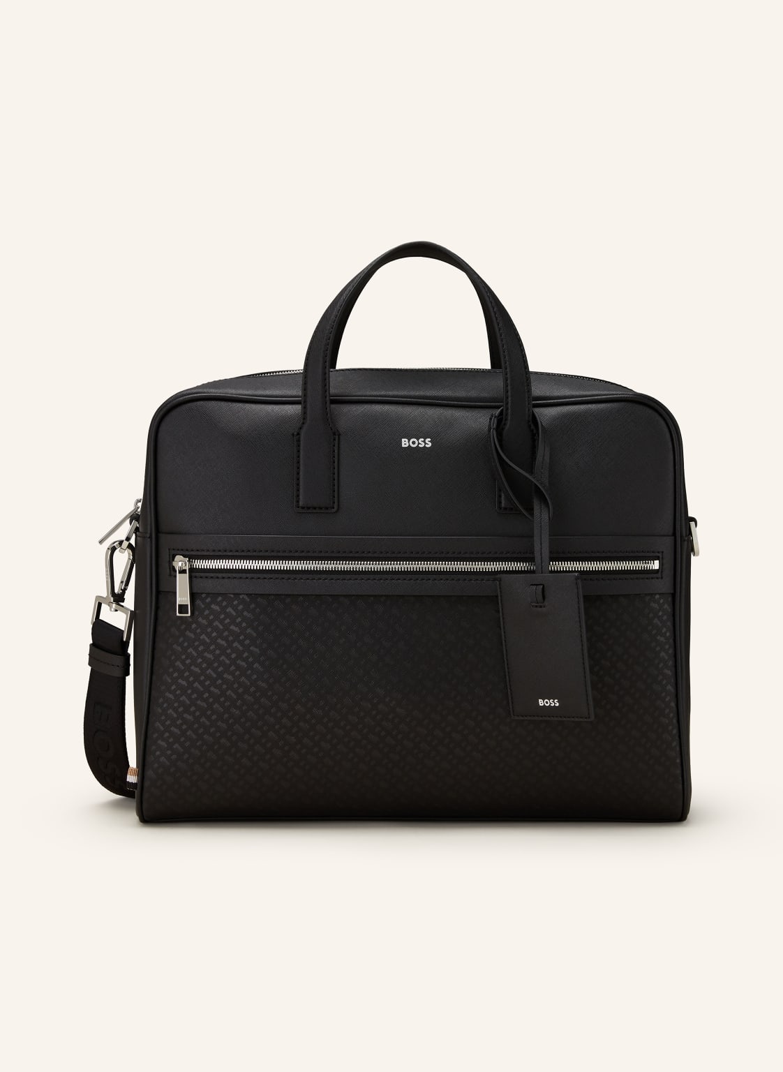 Boss Laptop-Tasche Zair Aus Saffiano schwarz von Boss